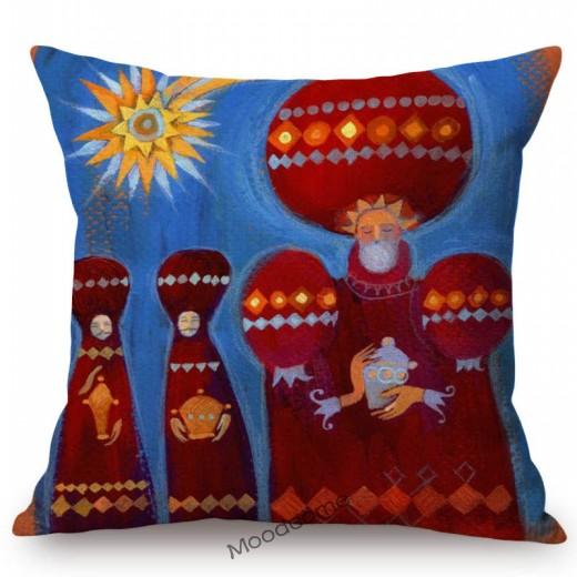 Lovely Cute Muslim Cartoon Ramadan Eid Mubarak Mosque Arabic Middle East Mediterranean Sofa Pillow Case Linen Cushion Cover Case
