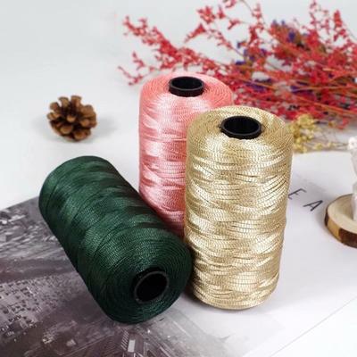 New Light Viscose Thread Knitting Bag Ice Rope Hand Crocheting Hat Silk Thread Braided Crochet Yarn