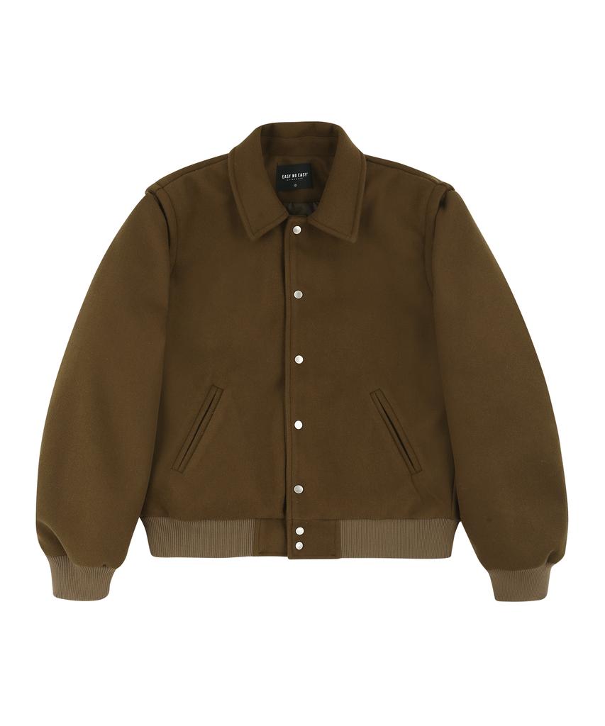 Easy No Easy Varsity Jacket - Brown