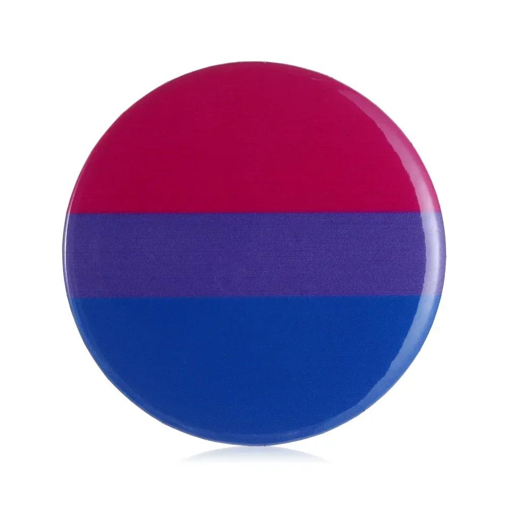 Round/Square Pride Rainbow Gay Pins Flag Tinplate Badge Support Gay Lesbian Bisexual Transgender Symbol Pin Icons Brooch