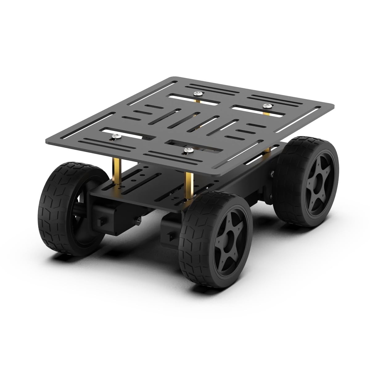 LewanSoul Набор шасси для робота, 4WD Умный шасси-автомобиль, Шасси из алюминиевого сплава, Двигатели TT, Колеса 66 мм, Мобильная платформа для робота, Робот-автомобиль, DIY-набор (Черный,