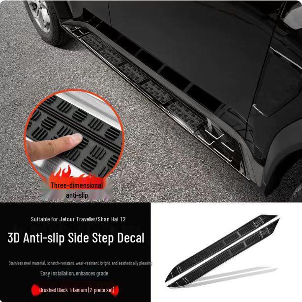 Jietu Traveler Stainless Steel Door Sill Steps for 23-26 T2 Models - Mountain Sea Style Accessories