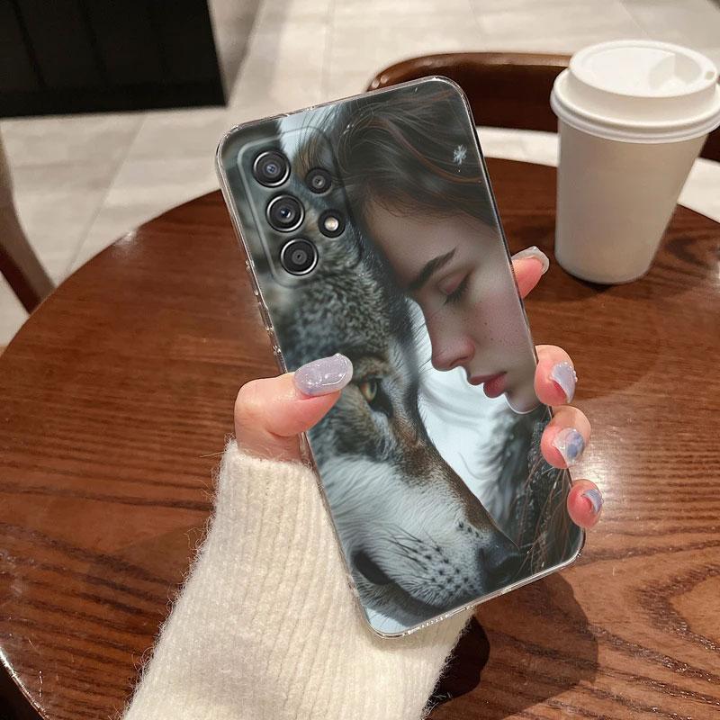 Die Wolf Löwe Katze Klare Weiche Handyhülle Für Samsung Galaxy A56 A57 A37 A55 A54 A36 A35 A26 A25 A16 A17 A07 A52 A34 A73 A53 Hülle