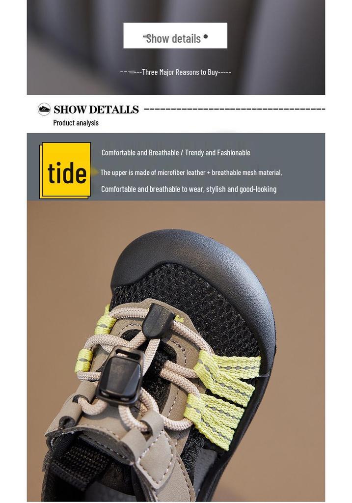 Summer Baby Sandals for Boys & Girls, 1-3 Years, Soft Sole, Non-slip, Breathable, Beach Shoes for Infants