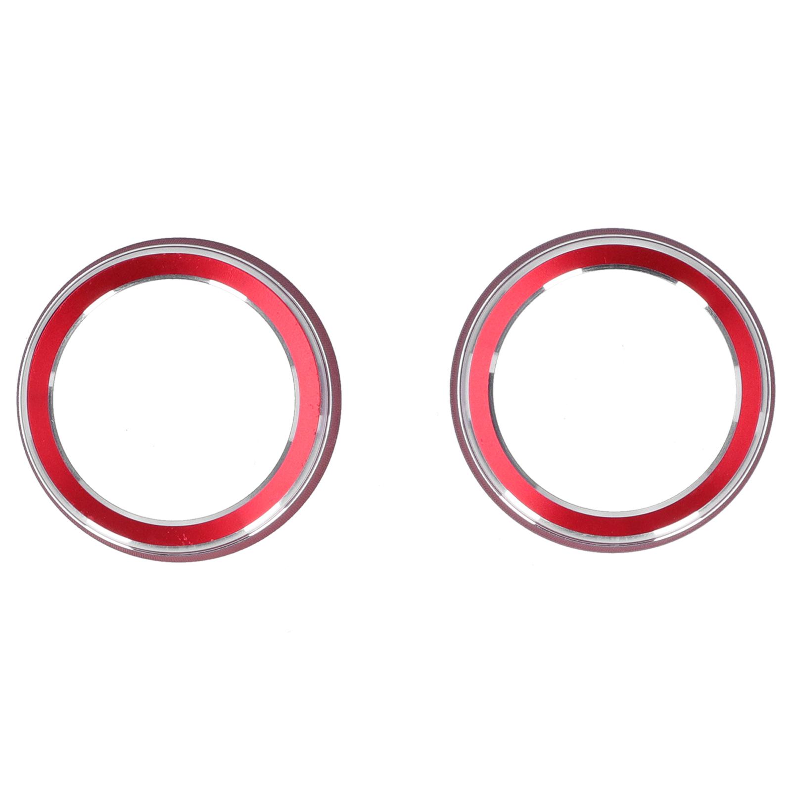 

2pcs Air Conditioning Audio Switch Knob Rings Trims Red Decoration Fit for RAV4 2020