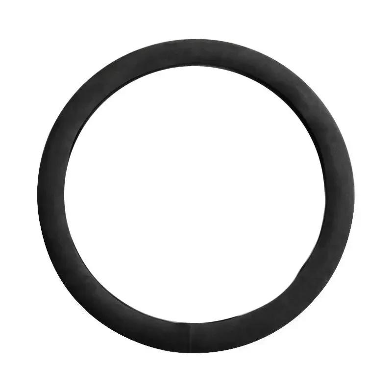 Luxury Suede Steering Cover- Premium cowhide with suede finish, all-season anti-slip, enhances driving grip and interior style