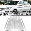 6pc For Honda Accord 2013-2017 Sedan Chrome Window Door Pillar Posts Cover Trim