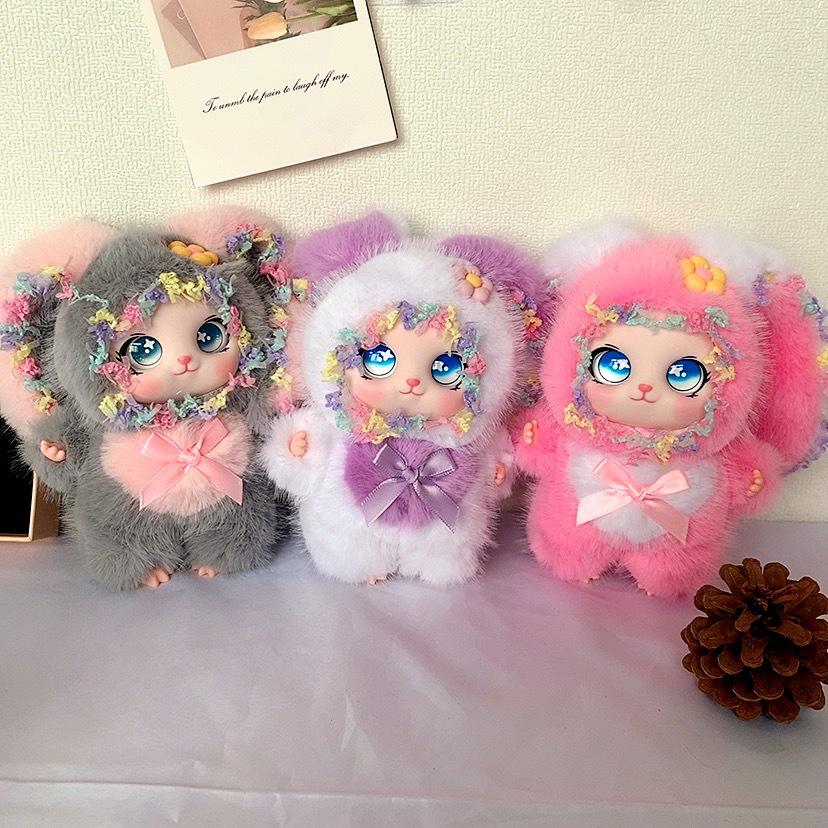 Plush Lolita Rabbit Pendant with Lace Ears