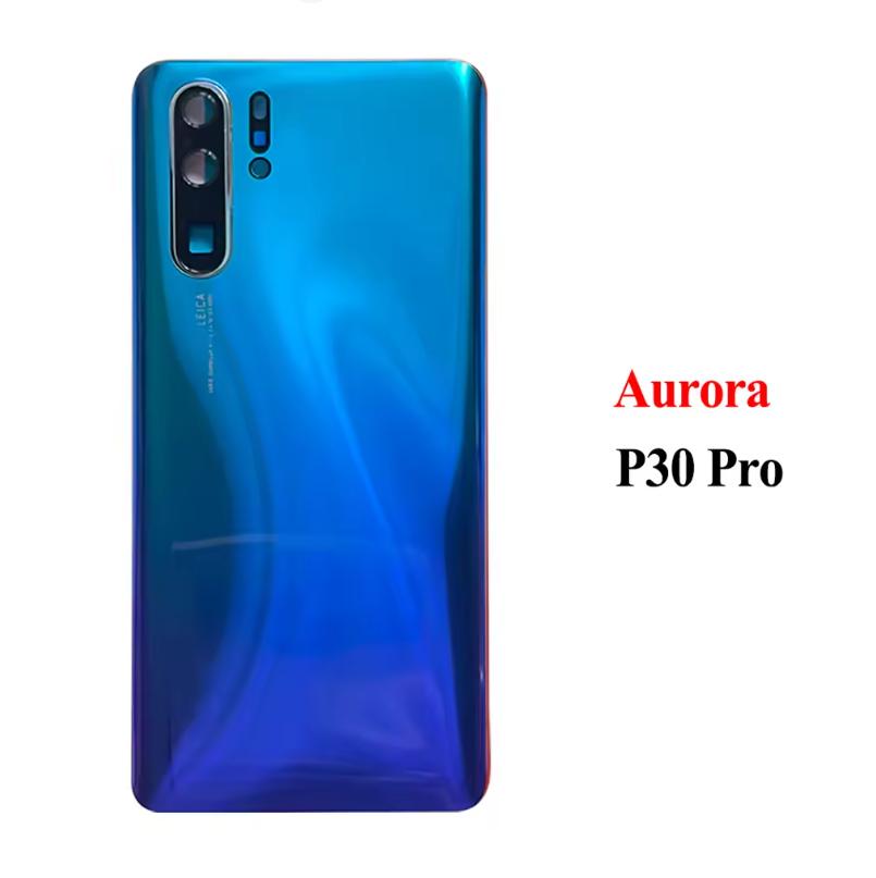 Задняя крышка для Huawei P30 Pro, задняя панель, крышка аккумулятора, корпус с стеклом для камеры синий