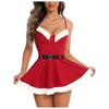 Bxhd Sexy Christmas Lingerie For Women Santa Babydoll Chemise Sleepwear Dress Teddy