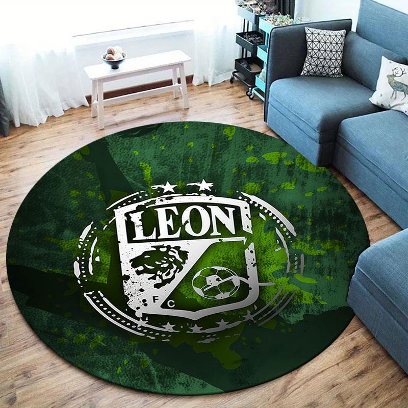 Club Leon Round Area Rug,Carpet Rug for Living Room Bedroom Sofa Playroom Decor,Non-slip Floor Mat
