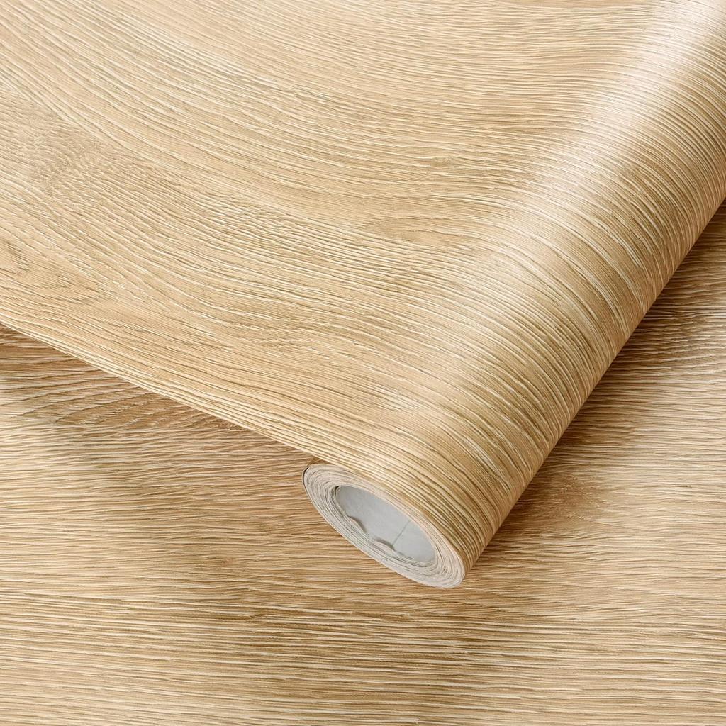 1 Rolle PVC Wasserdichte Selbstklebende Tapetenrolle Holzmaserung Vinyl Dekorfolie Aufkleber für Zuhause Möbel Schrank Wanddeko