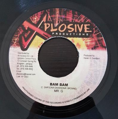 7inch Record MR. G - Bam Bam XP0003 Xplosive Produc Jamaica Reggae, Ska & Dub Used