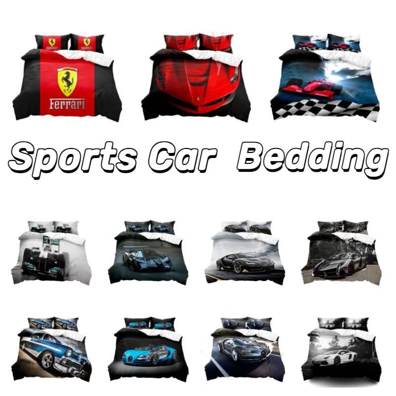 Stilvolles und lebhaftes 3D-digital bedrucktes Supercar-Bettwäscheset Direktverkauf des Herstellers