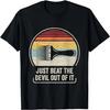 Retro Just Beat The Devil Out Of It Funny Artist Drawing T-Shirt