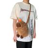 Capybara Plush Crossbody Bag Cute Capibara Anime Shoulder Bag Soft Stuffed Cartoon Fluffy Mini Knapsack Bag Birthday Gift