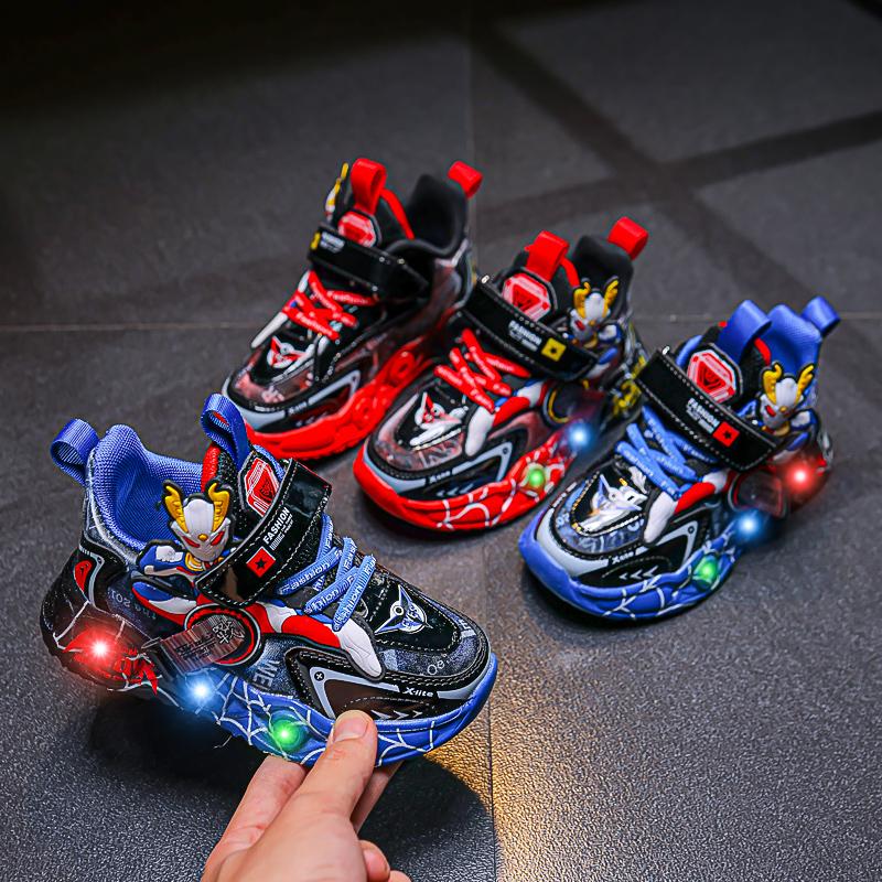 

Новая детская модная повседневная дышащая блестящая обувь для студентов, трендовая спортивная обувь для бега для мальчиков и девочек, удобные кроссовки