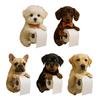 Wall Mount Toilet Paper Roll Holder Dog Shape Paper Stand Roll Storage Rack for Kitchen Bathroom Counter Home Cottage