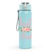 1PC Aunt Of The Bride Floral Script 750ml Color Plastic Sports Water Bottle Leakproof Flip Straw Lid Suitable for Sports Office Home Use