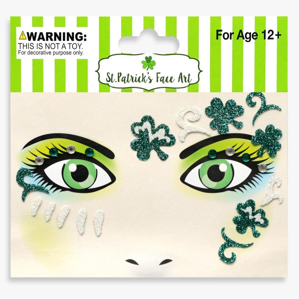 Glitter Face Art Stickers, Self-Adhesive Face Decor Decals for Halloween, Carnival, Festival and Party Makeup