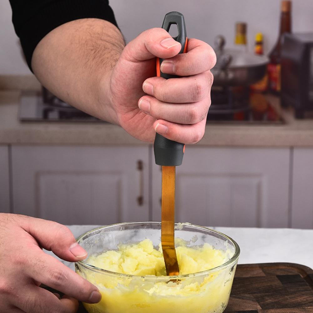 Heavy-Duty Stainless Steel Potato Masher 25*7.5cm Effortless Mashing For All Foods Kitchen Fruit & Vegetable Tools Cookware