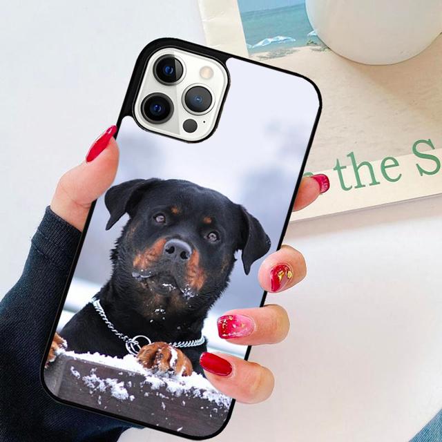 Cute Dog Puppy Rottweiler Phone Case For For iPhone 17 Air 16 15 11 12 13 14 Pro Ma Plus coque