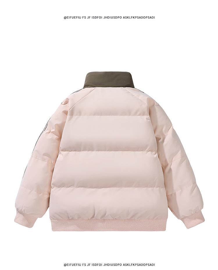 Winter Stand Collar Cotton Padded Jacket - Couple's Warm, Trendy, Versatile Bread Jacket