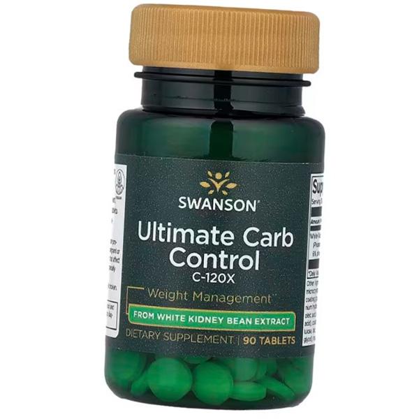 

White Kidney Bean Extract, Ultimate Carb Control C-120X, Swanson 90caps (02280020) 90tab