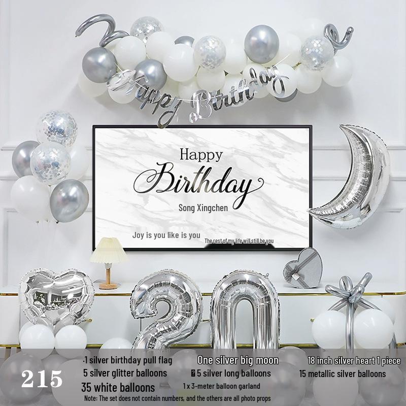 Romantic Birthday Balloon Set: High-End Decorations for Boyfriend or Girlfriend