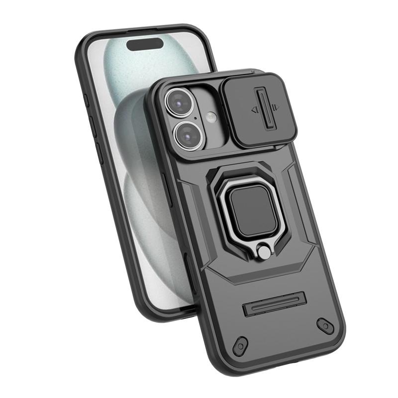 For iPhone 17 Case Slide Camera Len Cases For apple iPhone 17 Air iPhone 17 Pro Max Cover Bumper Shockproof Armor PC Phone Cover