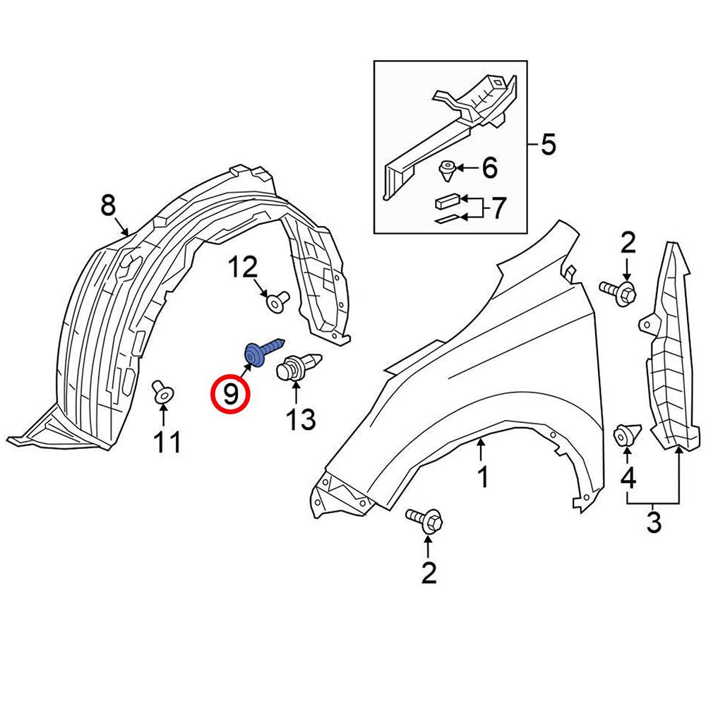 10x Fender Liner Shield Wheelhouse Screw 90114-SE0-000 For Honda Acura TSX RSX
