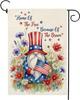Free Gnome 4th of July Garden Flag 12x18 Inch Double Sided Outdoor Independence Day Patriotic America Funny Home Yard Decora