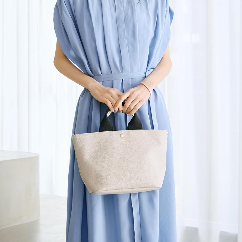 Topkapi Breath Scotch Grain Neo Leather Tote Sand Gray Bag, Plain, Women's, 503080103200,