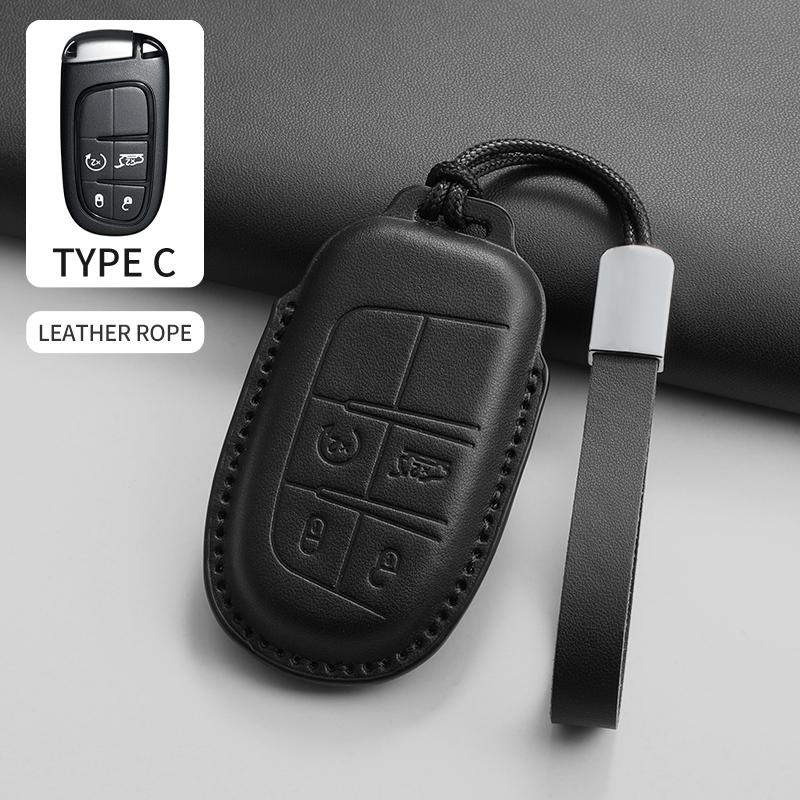 Car Key Case Cover Shell for Jeep Chrysler 300 200 Cherokee Wrangler Compass Renegade Fiat 500X Car Remote Key Shell Accessories