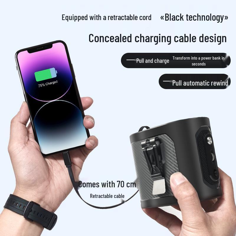 

Clip-On Waist Fan with Retractable Cord, Long Battery Life, Strong Charging, Portable Cooling for Outdoor or Kitchen Use 103x90x66 mm светло-серый