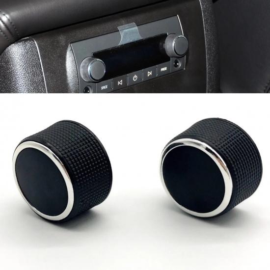 2 Pcs Rear Radio Volume Control Knob 22912547 Replacement for Suburban 2007‑2013 Car Parts 2PCS Black