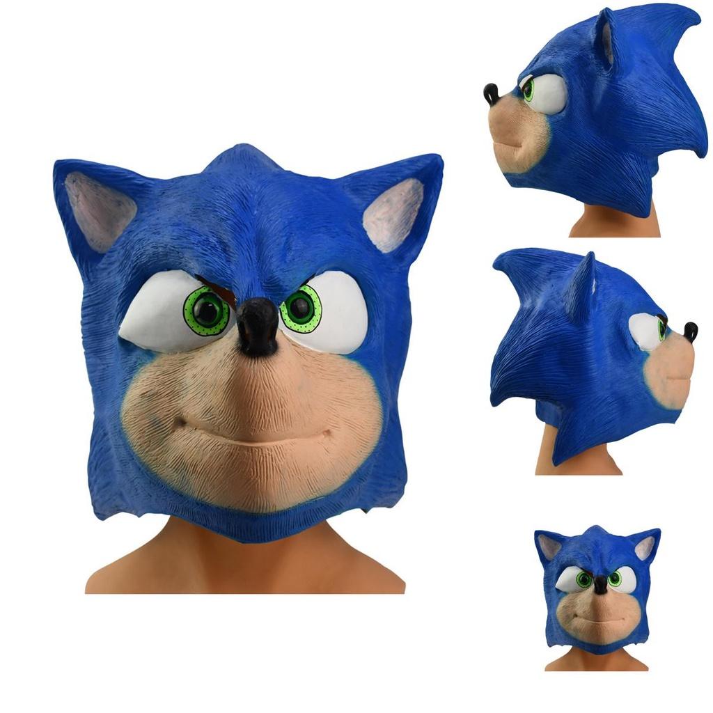 Sonic Hedgehog Mask Realistic And Breathable Halloween Party Prop