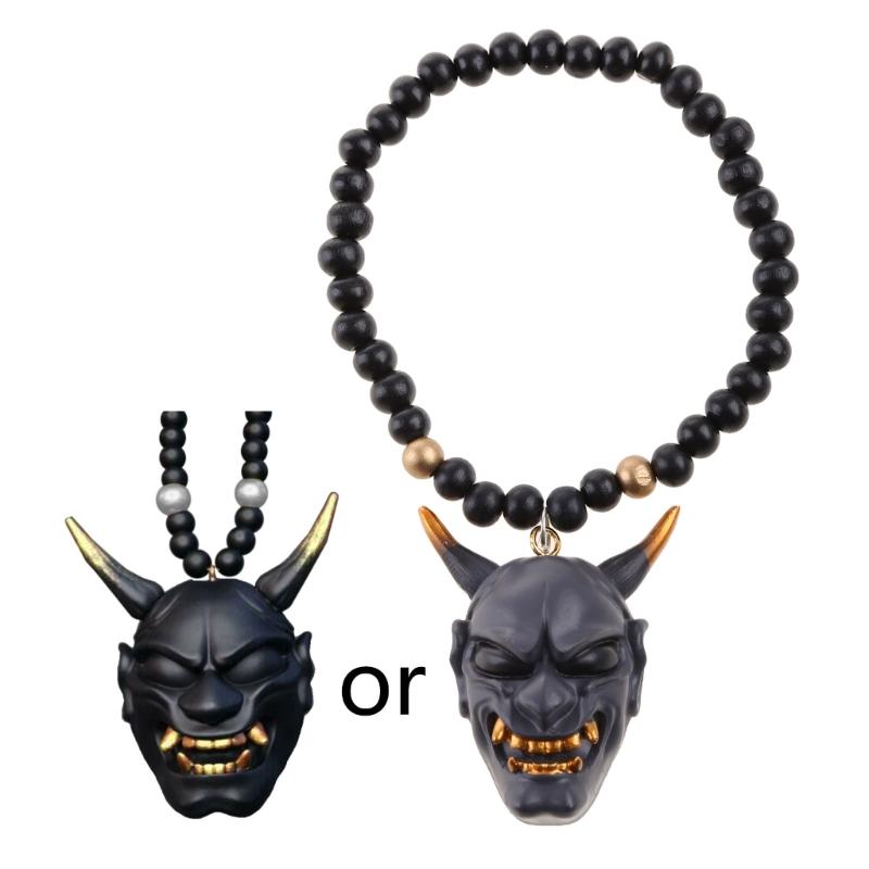 Nowość Japoński Oni Samuraj Brelok do zawieszenia w samochodzie Dekoracja na Halloween Diabeł Stylizacja lusterek wstecznych
