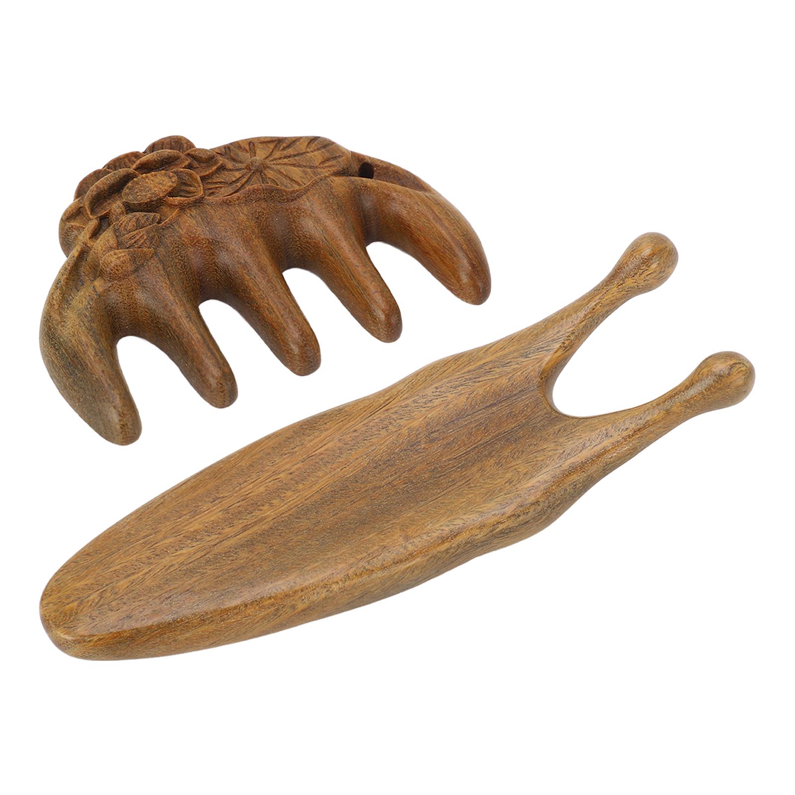 

Sandalwood Nose Guasha Massage Tool Five Tooth Scalp Meridians Scraping Massage Comb