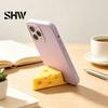 Stable Phone Cradle 3D Printed Cheese Holder, Cute Mini Mount with Hard Material Holder Keychain Ring, Lightweight Portable Desktop Stand for