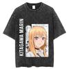 Harajuku Casual Tops Hot Anime My Dress Up Darling Kitagawa Marin Printed Tshirt Men Women High Quality Washed Cotton Tshirts