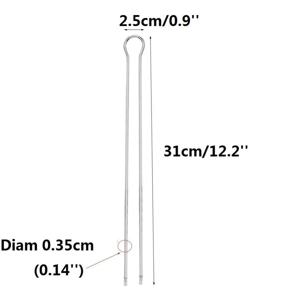 

30 см U-образные шампуры для барбекю из нержавеющей стали, шампур для кебаба с сумкой для шампуров, портативный набор игл для гриля для барбекю