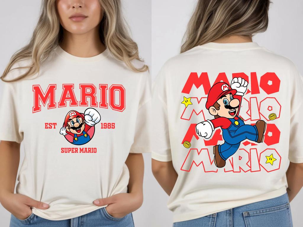 Super Mario Series T-shirt Men and Women New Summer Cotton Y2K Clothing Fashion Casual Oversized Short Sleeve Tops Streetwear