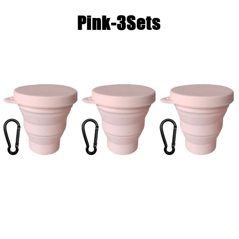 180 ml Klappbecher, Mini-Einziehbecher, Silikon, tragbare Teetasse, Outdoor-Reise-Kaffee-Teleskop-Trinkbecher mit Deckel