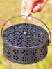 Portable Incense Burner Holder with Lid and Handle Incense Coil Burner Mosquito Incense Burner for Outdoor Garden Patio Camping