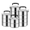 Outdoor Stainless Steel Multi-Layer Portable Lunch Box with Large Capacity for Students