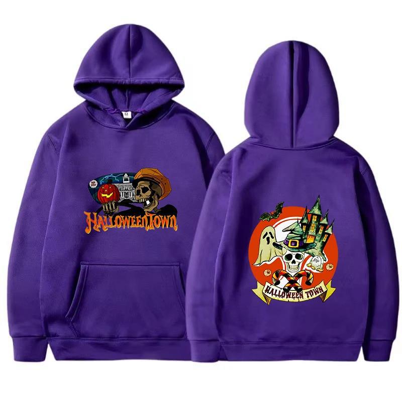 Horror Printed Hoodies Men Fashion Long Sleeve Halloween Aut Sweatshirt Men Womnen Fashion Design Pullover Fleece Hoodies