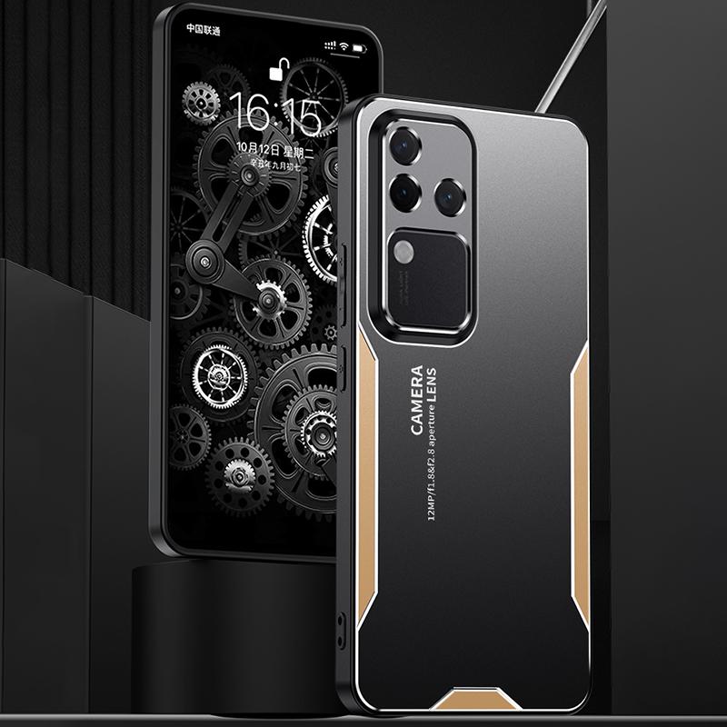For Vivo S18 Pro 5G Mobile Phone Case Shockproof Aluminum Alloy+PC+TPU Phone Shell