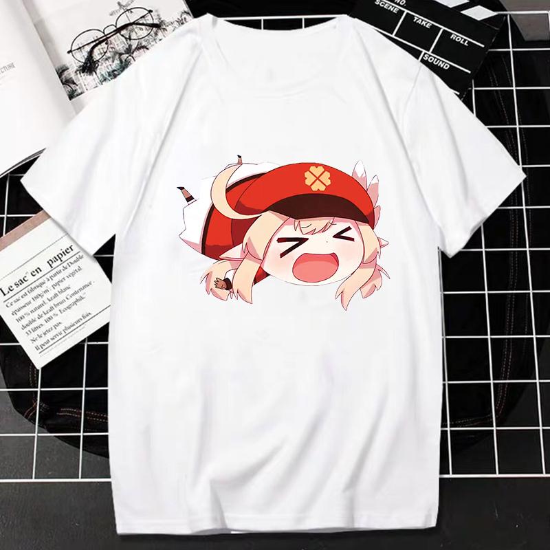 Tshirt Genshin Impact Game Tops Kawaii Impresso Grfica De Personagens Dos Jogos Clssicos Cartoon Harajuku T Streetwear Novo