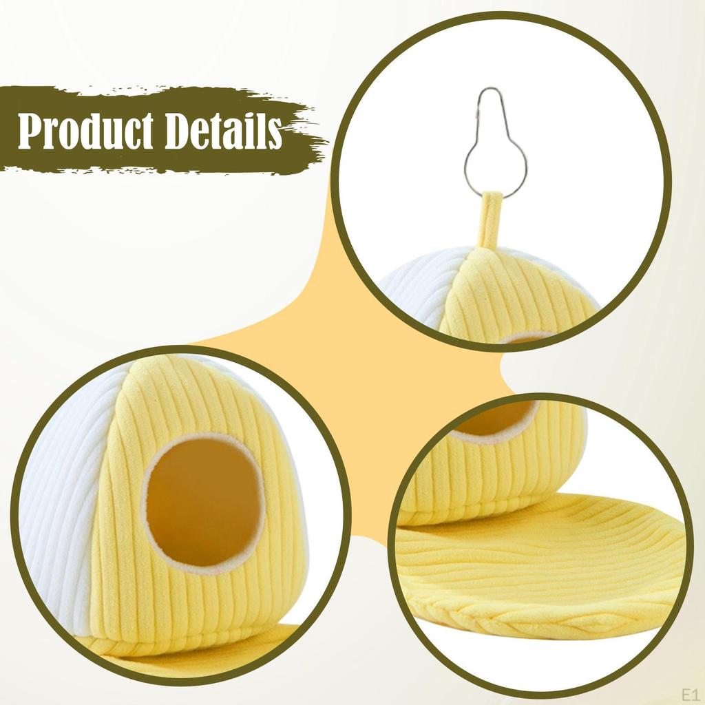 Vogelnest für Käfigbett Bequemes Sittichzubehör Komfortabel mit Matte Papageienhaus